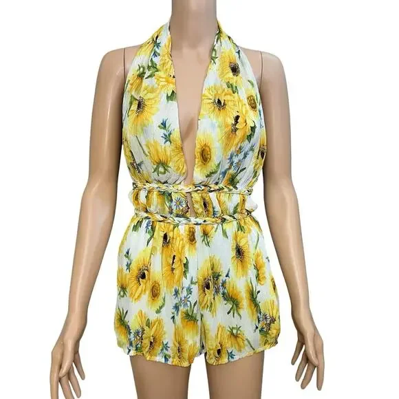 sunflower dress fashion nova Queen Of Sparkles Multi Farm with Knit Sunflowers Tank Dress main image 1